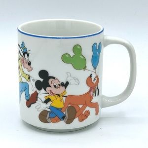 Vintage Disney Coffee Mug Cup Mickey &  Friends